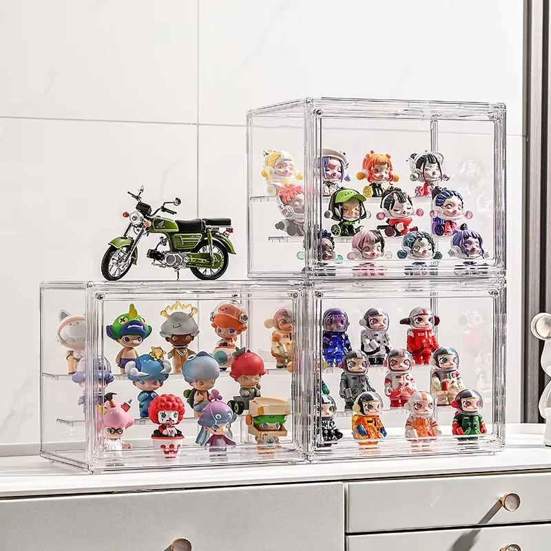 Blind Box Storage Display Stand Doll Display Case POP MART Storage Box Toy Dust-proof Transparent Figure Displ magnetism