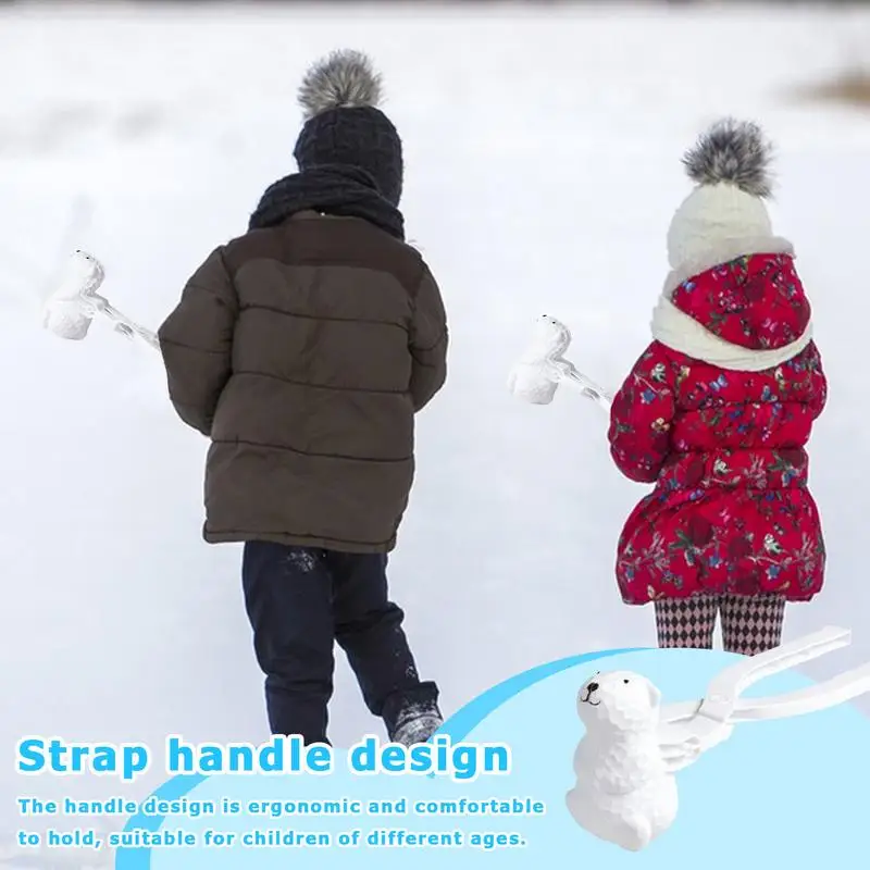 Snow Model Toys Duck Snowman Shaped Snow Ball Maker Clip Winter Snow Games for Kids Snow Ball Shape Molds Beach Sand Toys