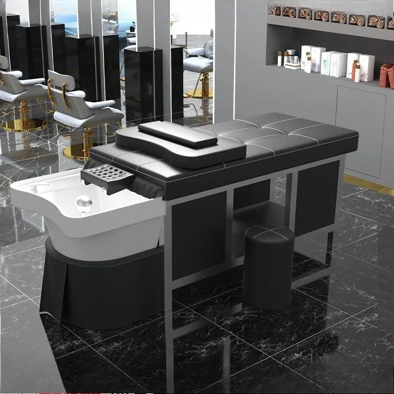 

Nordic Barbershop Shampoo Chair Salon Simplicity Massage Table Multifunction Luxury Salon Furniture Sillas De Peluquería FYSC