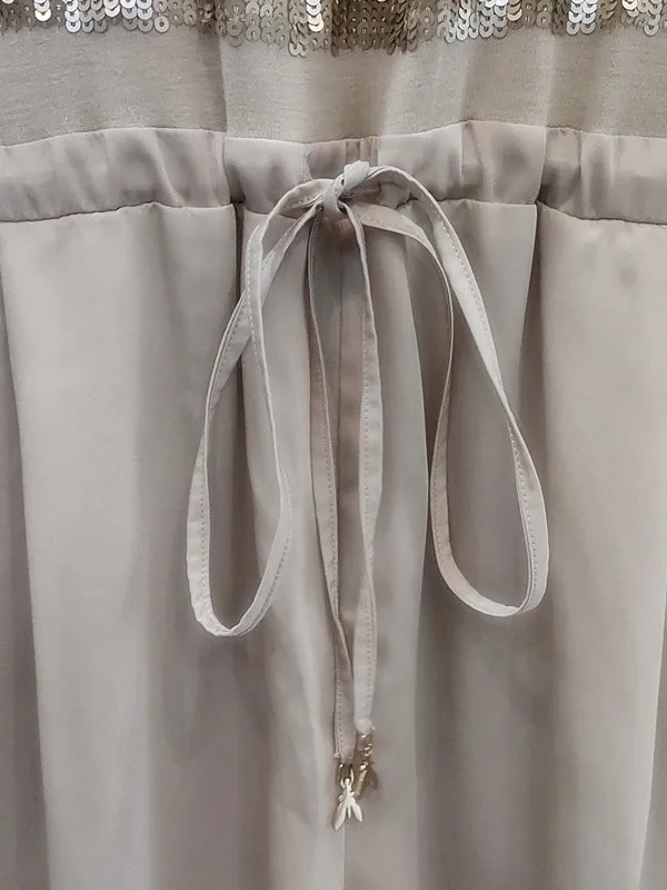 Jumpsuit met paillettenkraag, dames zomer casual wijde pijpen, lange jumpsuit met riem, trendy en modieus