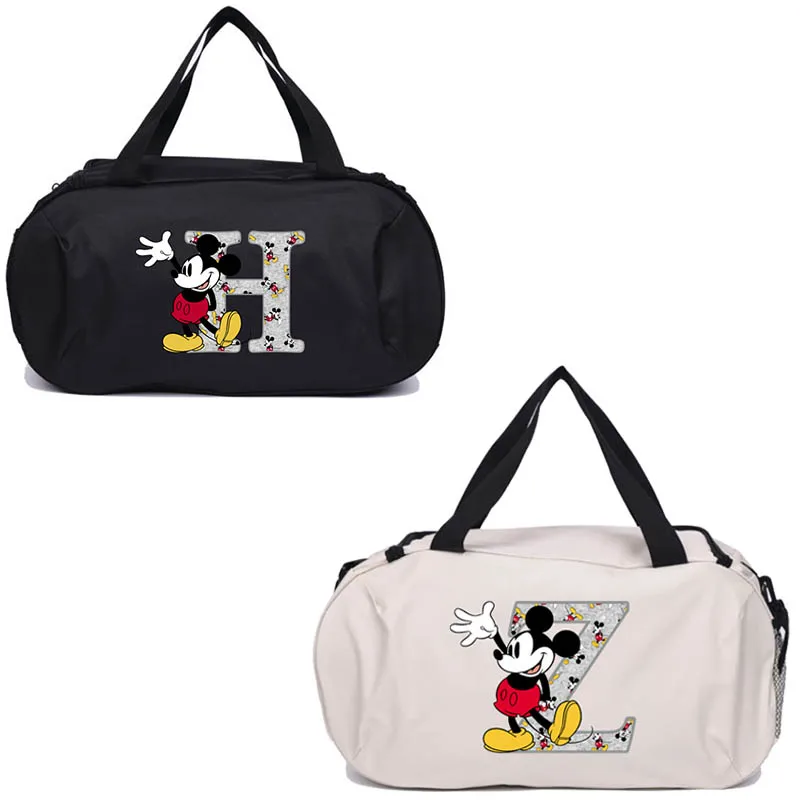 Cartoon Disney Mickey Mouse New Travel Gym Bag Outdoor Luggage Portable Fitness Bags Shoulder Yoga Bag Handbags Weekender Bag