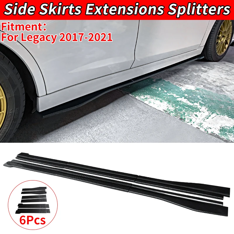 For Legacy 2017-2021 Car Side Skirts Extension Rocker Panels Lip Bumper Personality Modification Anti-Collision Protection