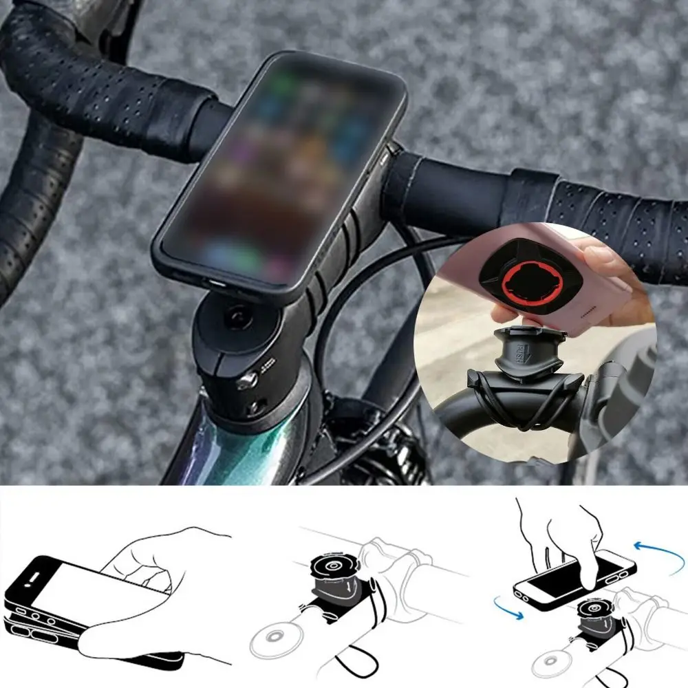 Phone Mount Holder Universal For Quad-Lock Mountain Bike Cycling Phone Rack Strap Mount Holder Shockproof Riding Phone Bracket