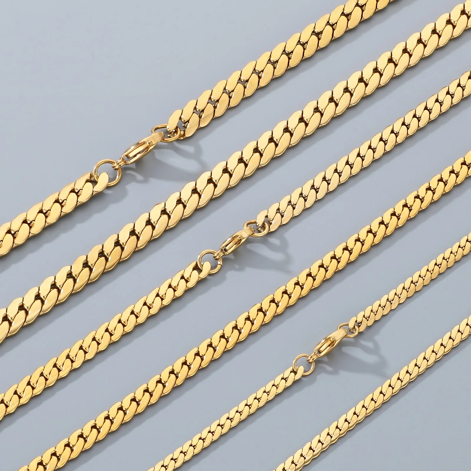Classic Versatile Stainless Steel Cuban Link Chain Necklace For Men Women Basic Punk Curb Link Chain Neck Jewelry Accessories