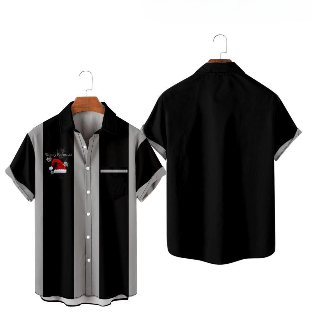 Transfronteiriça nova chegada natal cor elementos periféricos casual masculino e feminino 3d impressão digital camisa de manga curta