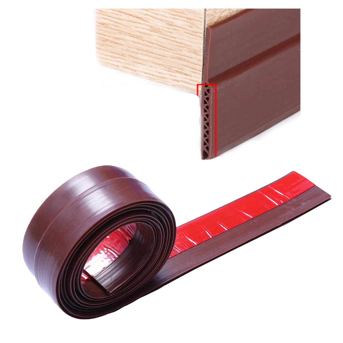 

4.5X120Cm Door Bottom Seal Strip Durable Soundproof Windproof Draft Stopper Under Door Sweep Block Cold Air Keep