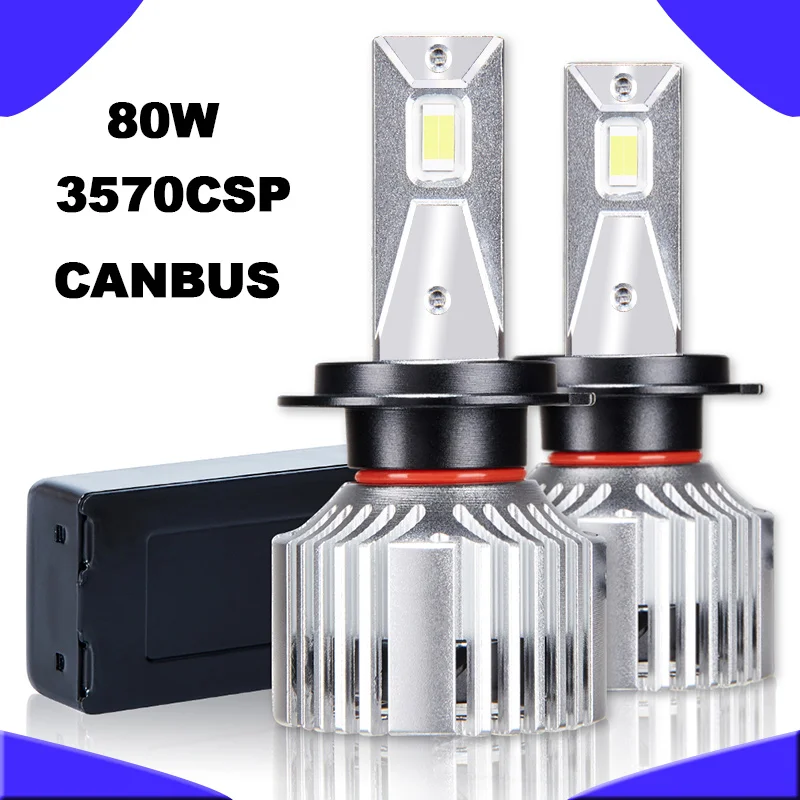 BAGELED H7 H4 HB3 9005 H1 H11 6000K Led Car Lamps H8 HB4 9006 Led Headlight Fog Light Kit Led Lights For Auto 12V 80W