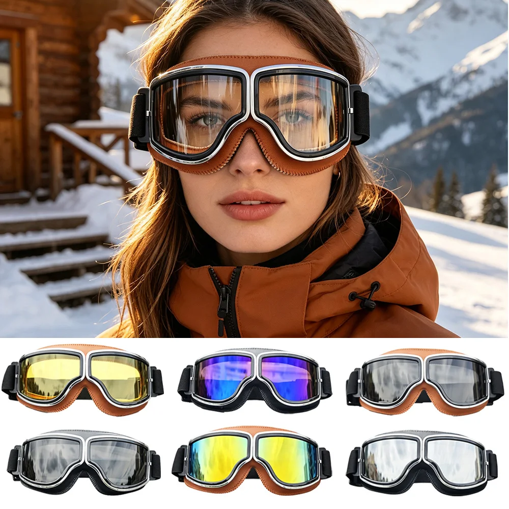 Myopia‑Friendly Ventilated Goggles For Off‑Piste Skiing Freeride Skiing ATV Off‑Road Motocross For Adult Riders Comfort Cushion