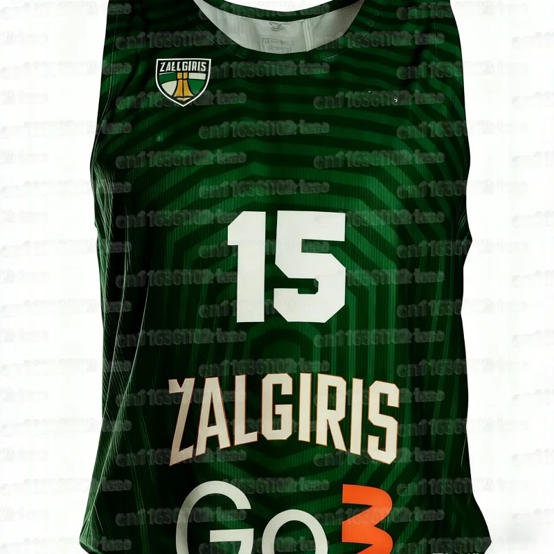 2026 Sommer Neu Zalgiris Kaunas Basketball Match Tank Top Fan-Bekleidung 3D-gedrucktes Sport-T-Shirt Atmungsaktiv Schnelltrocknend Familien-T-Shirt – Detail 10