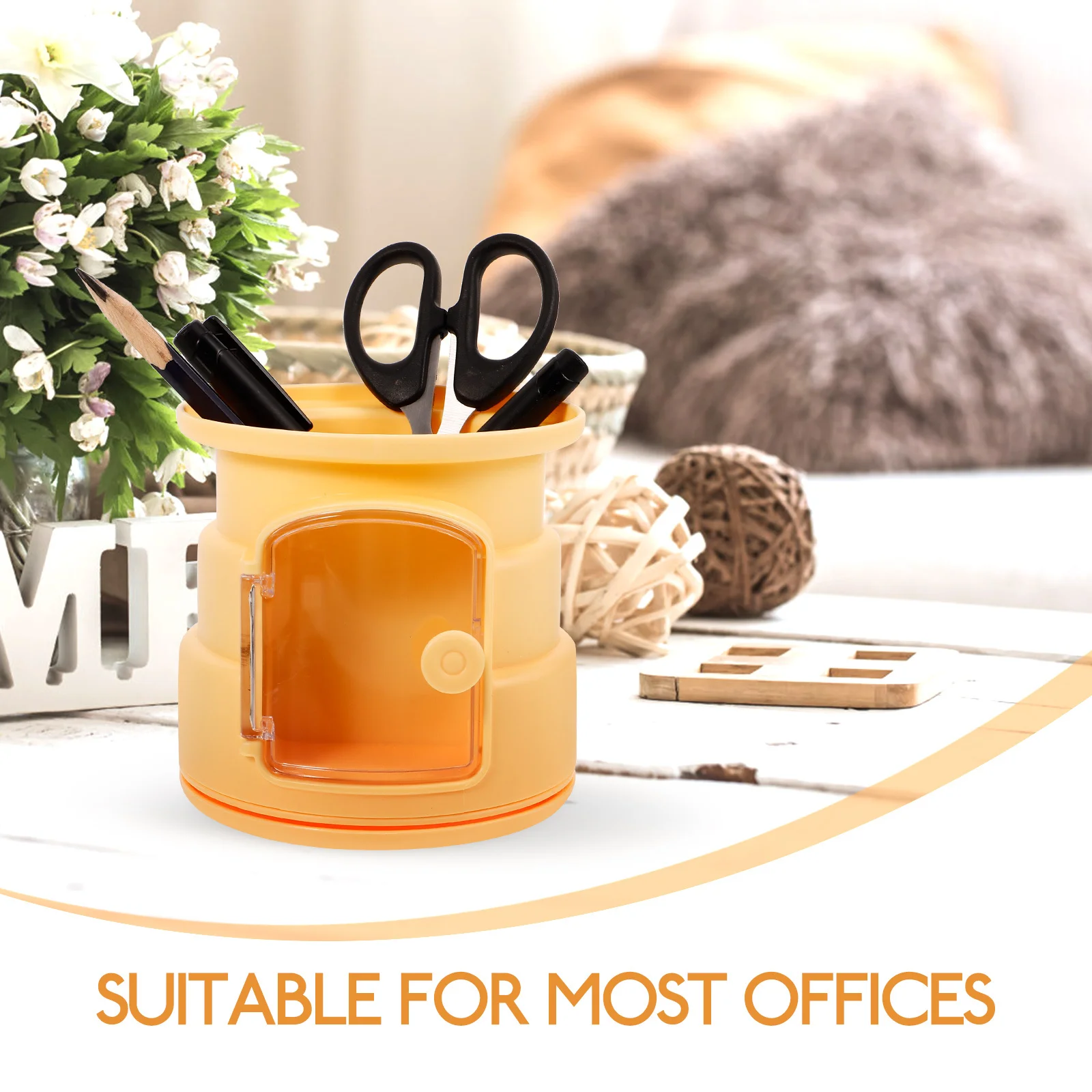 

Creative Pencil Holder Plastic Desktop Organizer Large Capacity Smooth No Burrs For Pens Stationery Makeup Brushes Pencil