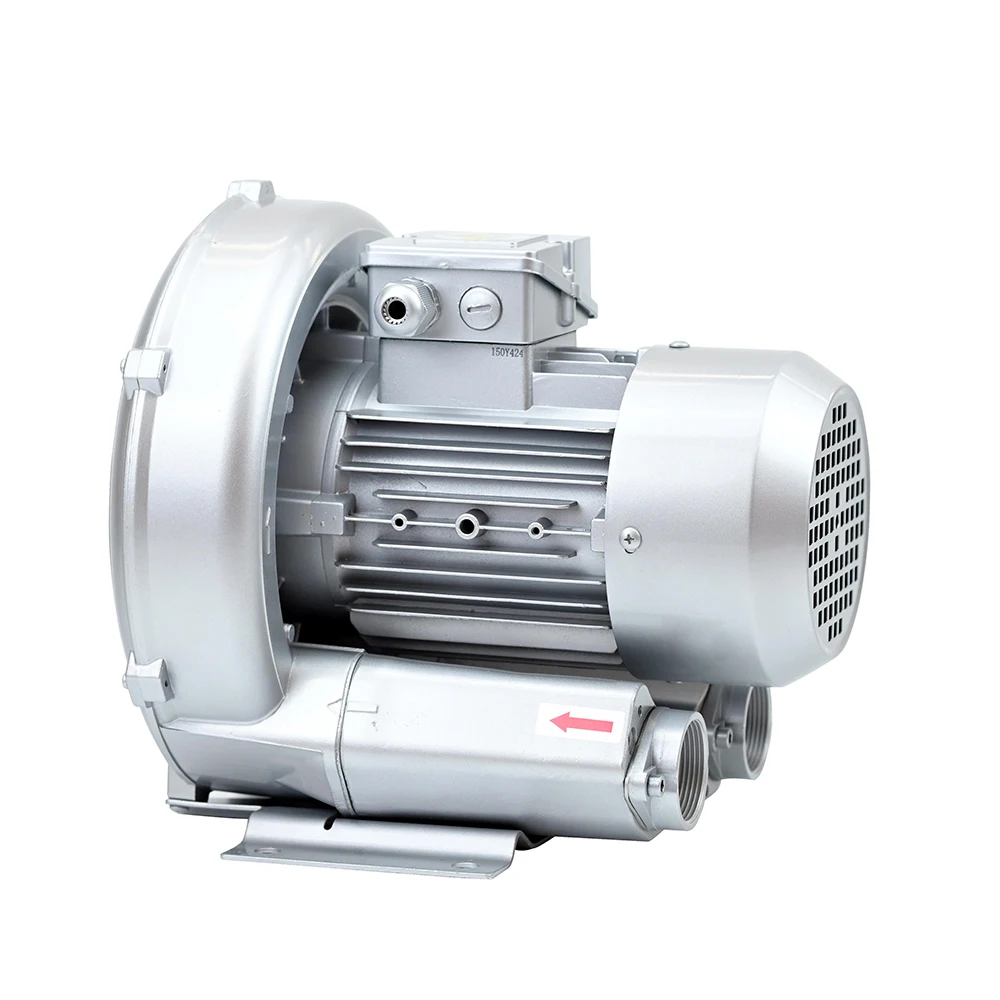 Three Phase 1.1KW 1.5HP Air Ring Blower Side Channel Vacuum Pump For Vacuum Packaging Fish Pond Aeration