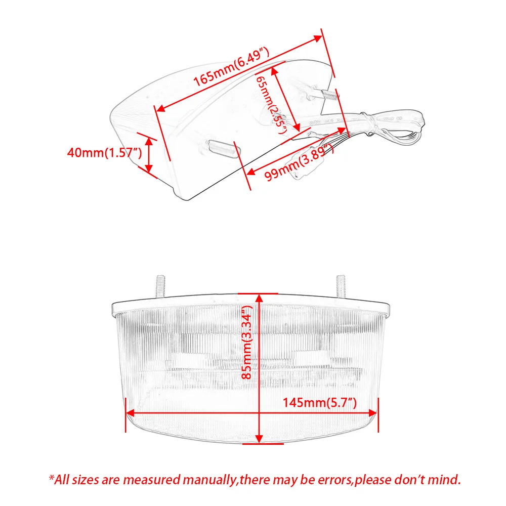 Motorcycle Integrated LED Tail Light Brake Turn Signal For Ducati Monster 400 600 620 695 750 800 900 1000 1994-2008