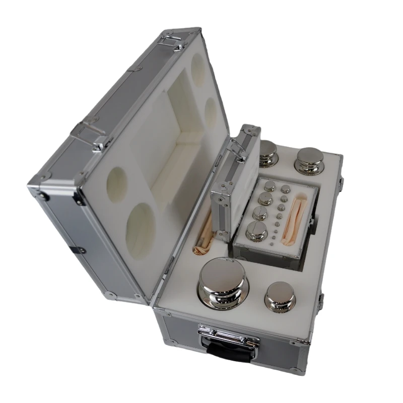 Veidt Pesatura OIML E2 F1 1mg-2kg 27 pezzi Pesi industriali Bilancia da laboratorio Pesi per test di calibrazione Set con scatola di alluminio