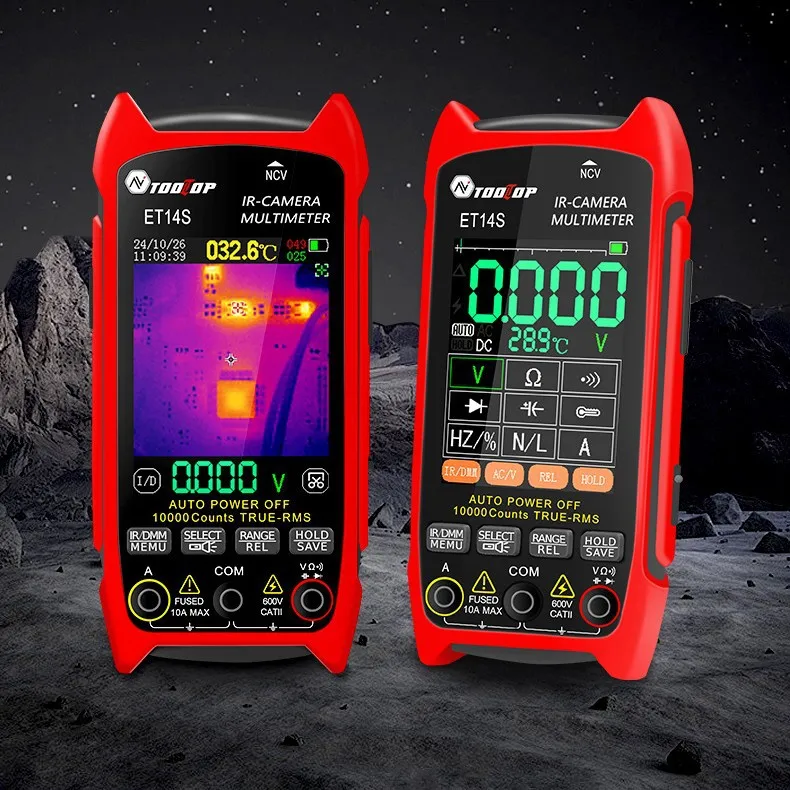 

TOOLTOP ET14S 240 * 240 screen adopts 2.8-inch IPS LCD, thermal imaging multimeter