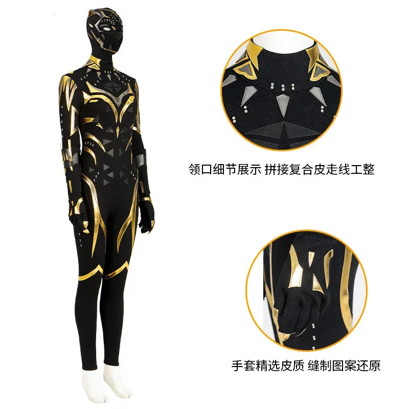 Pantera 2 Wakanda Forever super-herói Preto Shuri cosplay traje terno macacão bodysuit traje de carnaval para mulheres homens crianças