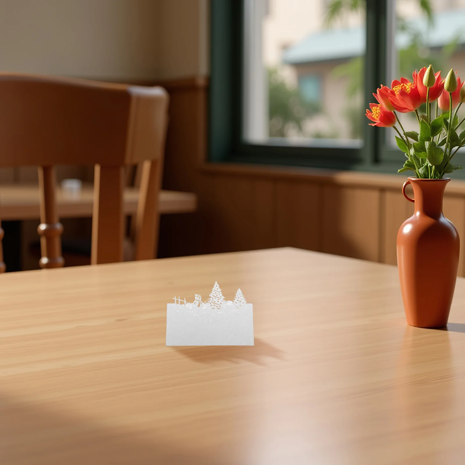 

50Pcs Snowman Shaped Table Place Cards Classic Design Christmas Name Tags for Elegant Dinner Parties Decor Table Seating Cards