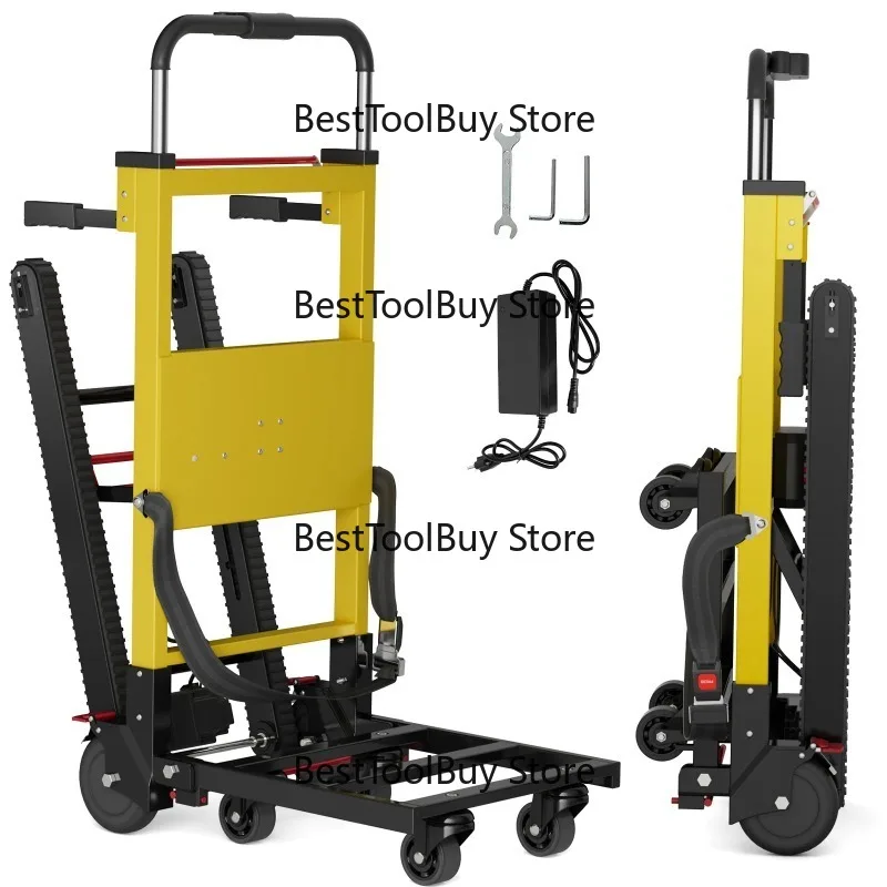 Electric Stair Climbing Dolly Hand Truck, 485lb Max Load, 3 Modes Folding Stair Climber