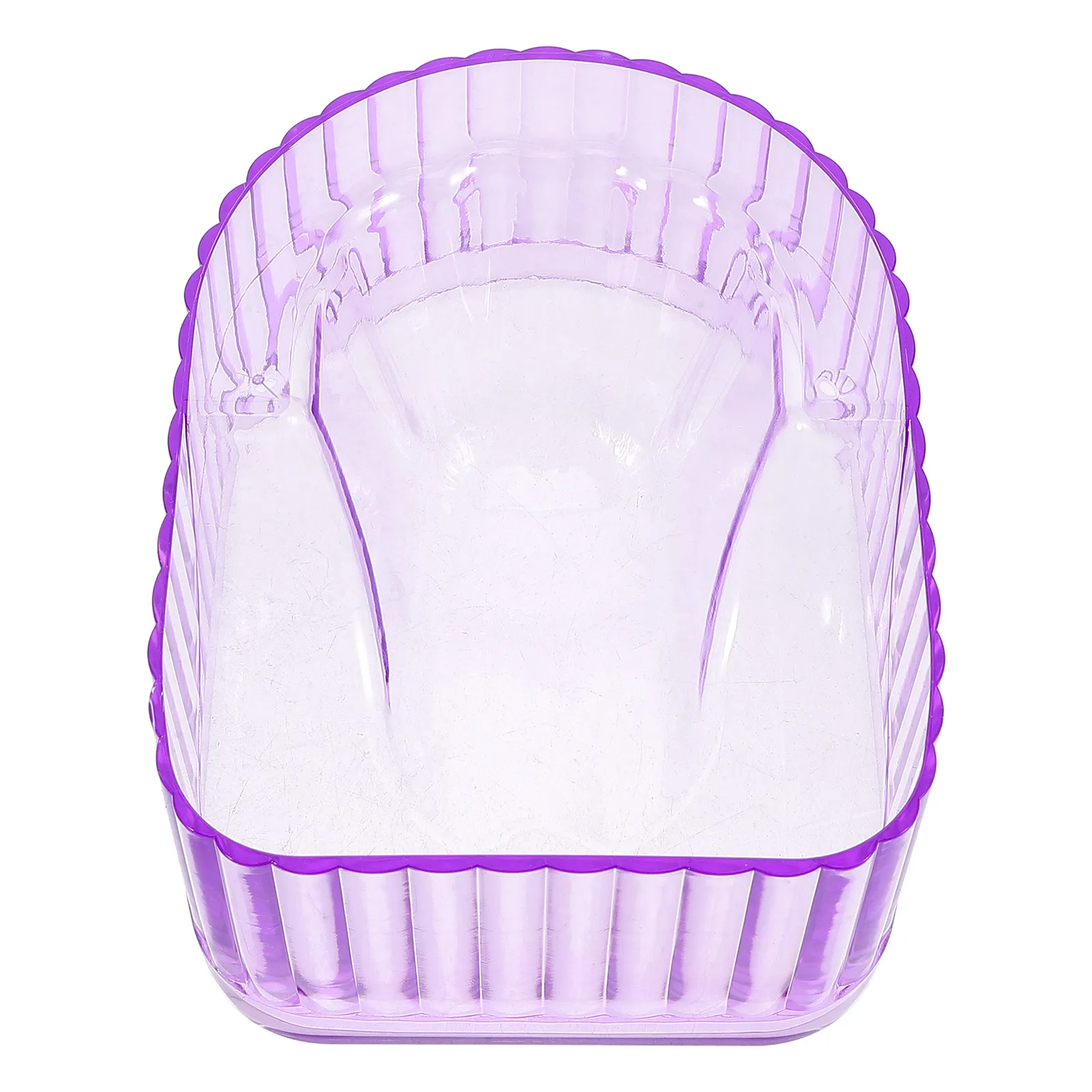 Manicure Soak Bowl Purple Plastic Nail Soaker Bowl for Salon Home Nail Polish Remover Gel Soak Off Acrylic