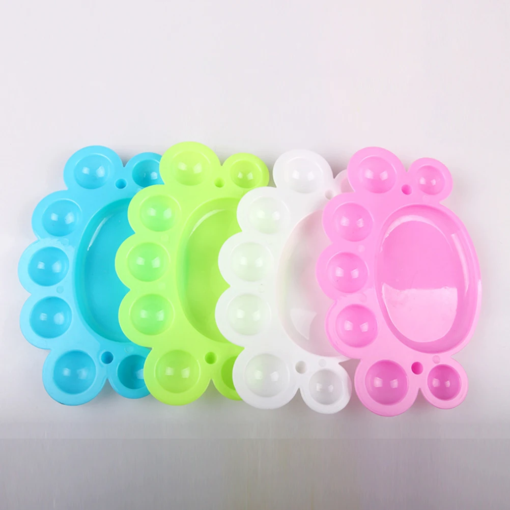 

12Pcs Painting Palette Plastic Paint Tray for Artists Portable Color Mixing Tray Suitable for Watercolor Acrylic Oil Washable