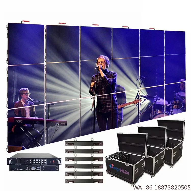LED-Anzeige P2.976 P3.91 Rental Video Wall Event Beweglicher Outdoor-Indoor-Bildschirm für die Konzertbühne