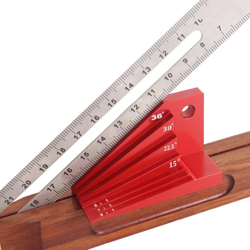 Aluminum Alloy Measuring Block Angle Finder Bevel Block Gauge for Protractor Woodworking Tools Bevel Block Gauge Carpentry Ruler