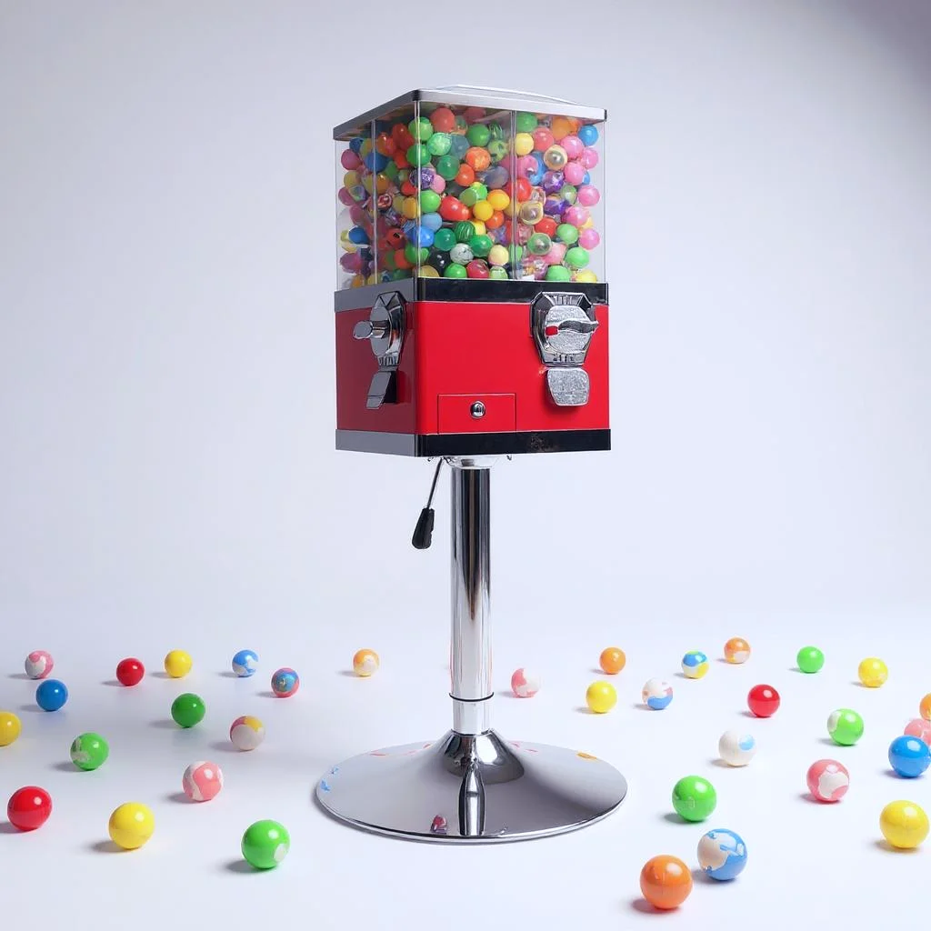 Wholesale Factory Price 4 Head Coin Operated Gumball Vending Machine Mini Commercial Candy Dispenser With Stand for Kids
