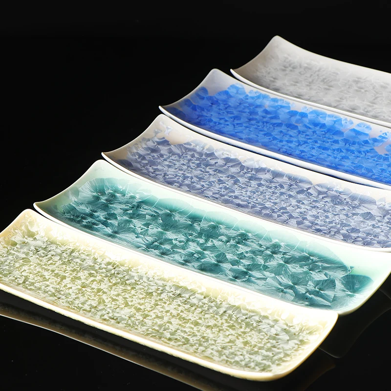 Japanese Kyku Shimizu Yaki Wer Crystal Long Dish Fruit Grilled Skewers Sushi