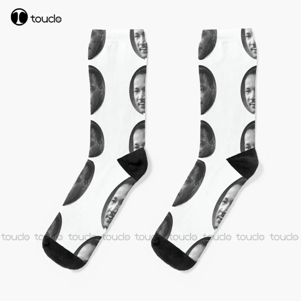 Newest Dr Martin Luther King Jr Socks Athletic Socks 360° Digital Print Comfortable Girls Sports New Popular Unisex Adult Girls