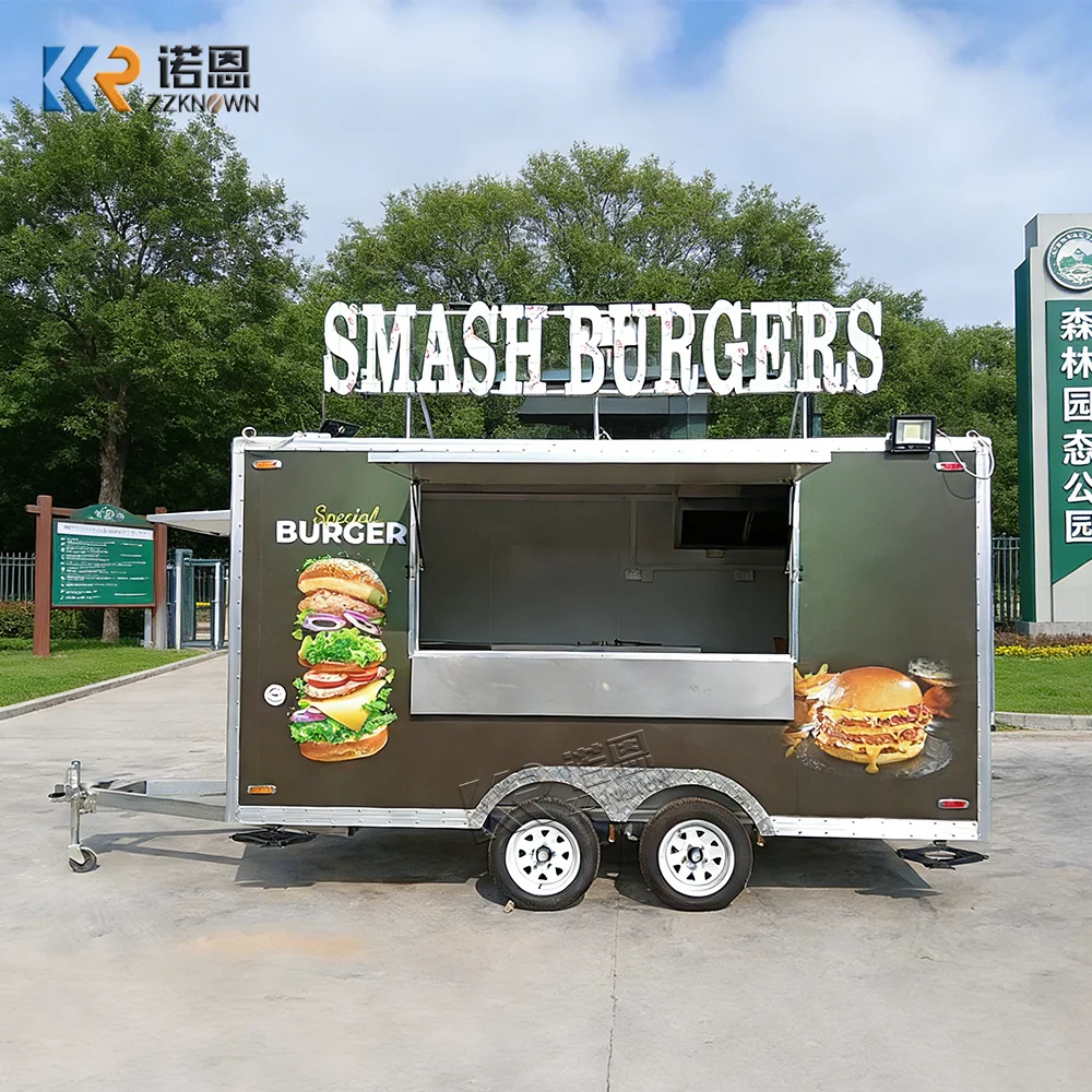 

Прицеп-фургон для продажи кофе и еды с сертификатом CE, передвижная кухня для хот-догов, мобильный фургон для мороженого для США