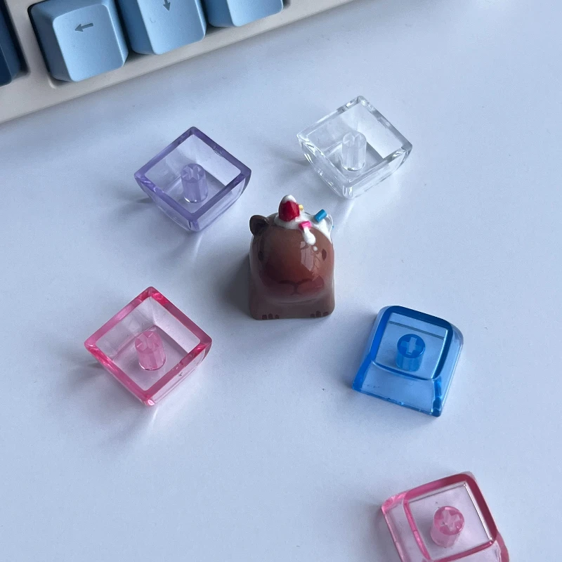Capibara Keycaps Origineel Ontwerp Aardbei Ijs Dolfijn Artisanale Keycap Cartoon Dier Mechanische Keyboard Keyboard Accessoire