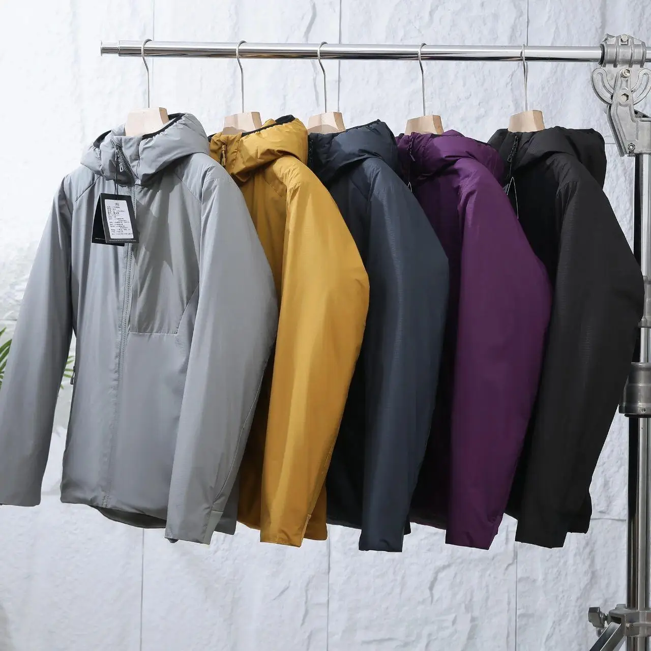 

Мужская легкая теплая куртка-пуховик с капюшоном из хлопка для осени и зимы, с функцией самонагрева, молодежный городской стиль, на молнии