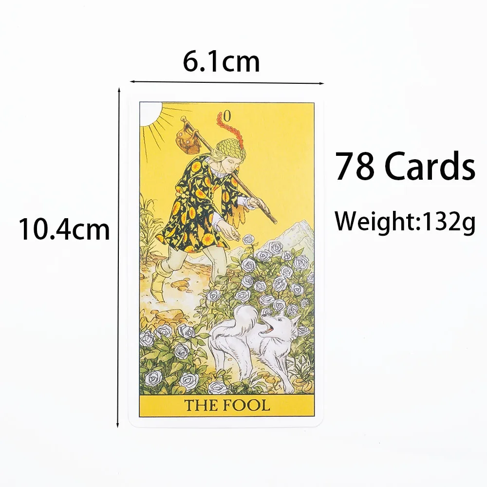 Before Tarot 78 Card Deck 10.4*6.1cm for Beginners Traditional Images Oracle Deck Divination Board Game Tarot Entertainment