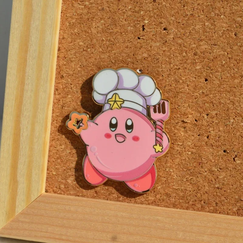 Pin de Anime Kirby, accesorios derivados de dibujos animados y Anime, decoraciones para bolsos, insignia bonita para niñas, broche para ropa, regalos de fiesta de cumpleaños