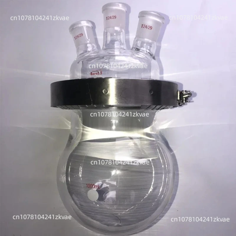 Open Reactor Glass Distillation Reactor Open Reaction Bottle Three Mouth Four Flat Bottom Round Bottom Flange Clamp