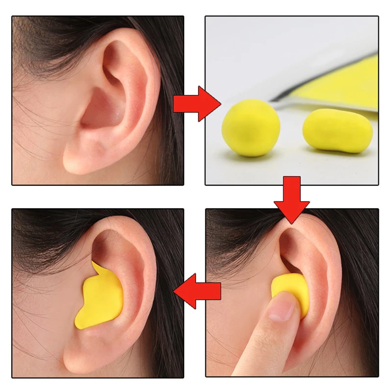 60Pcs Silicone Ear Plugs Sleep Anti-Noise Snoring Cancelling Moldable For Sleeping Noise Reduction Protect Hearing Travel