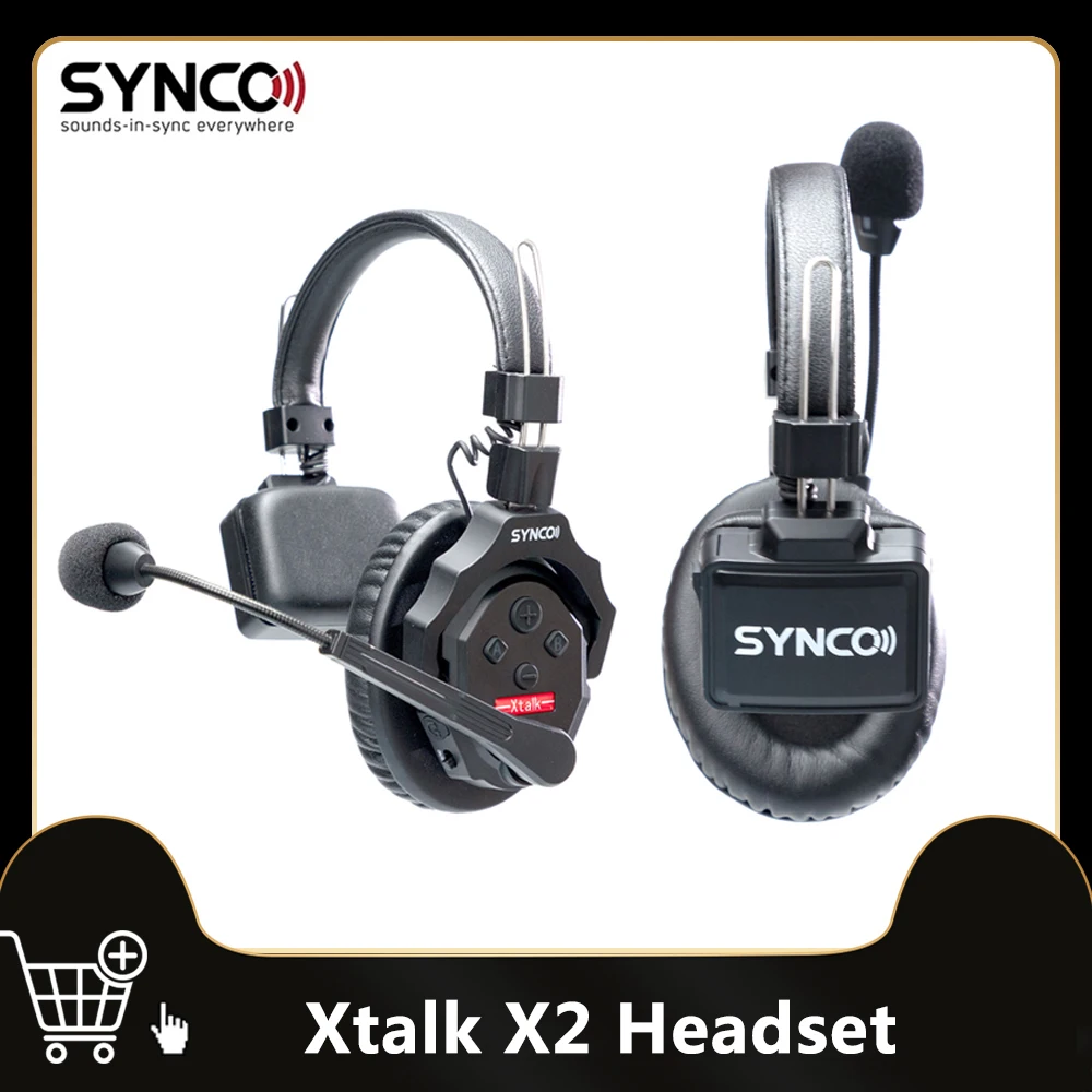 Беспроводные наушники SYNCO XTalk X2, гарнитура 2,4 ГГц, система внутренней связи для съемки в реальном времени