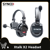 SYNCO XTalk X2 Headphone For Performance Shooting Team 2.4GHz Headset Wireless Intercom System for Shoot Live Show Stage