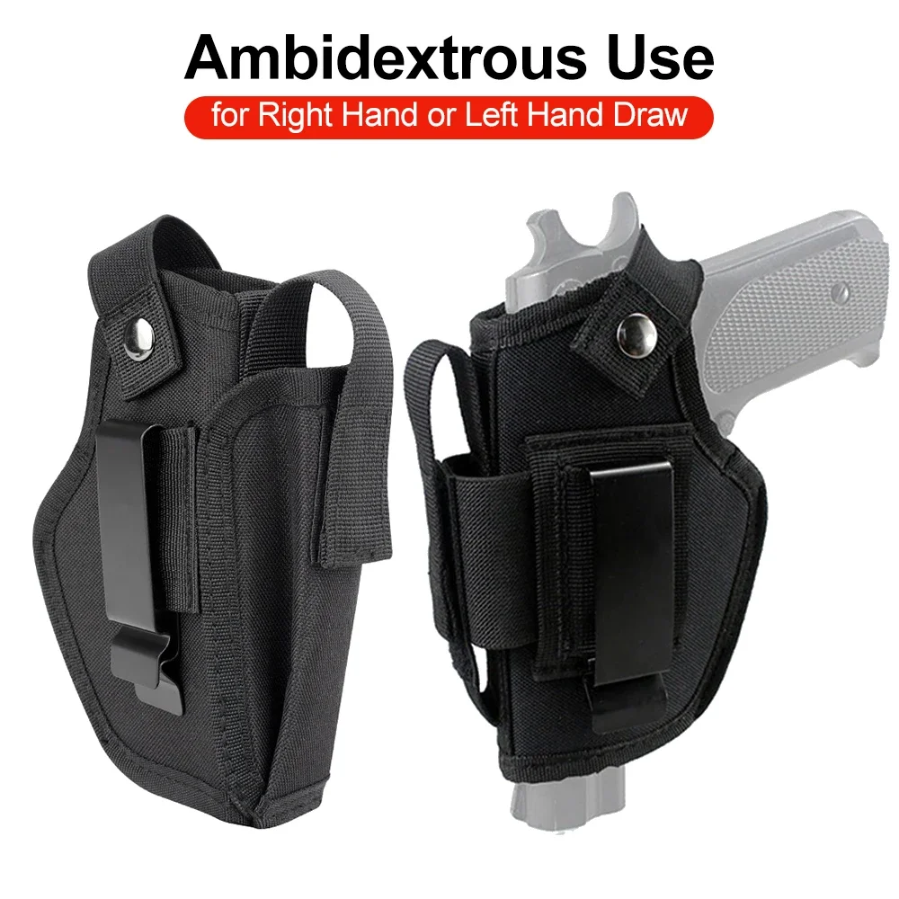 

Outdoor Tactical Gun Holster with Bullet Clip Hunting Belt Concealed Carry IWB OWB Airsoft Pistol Bag for All Size Handgun