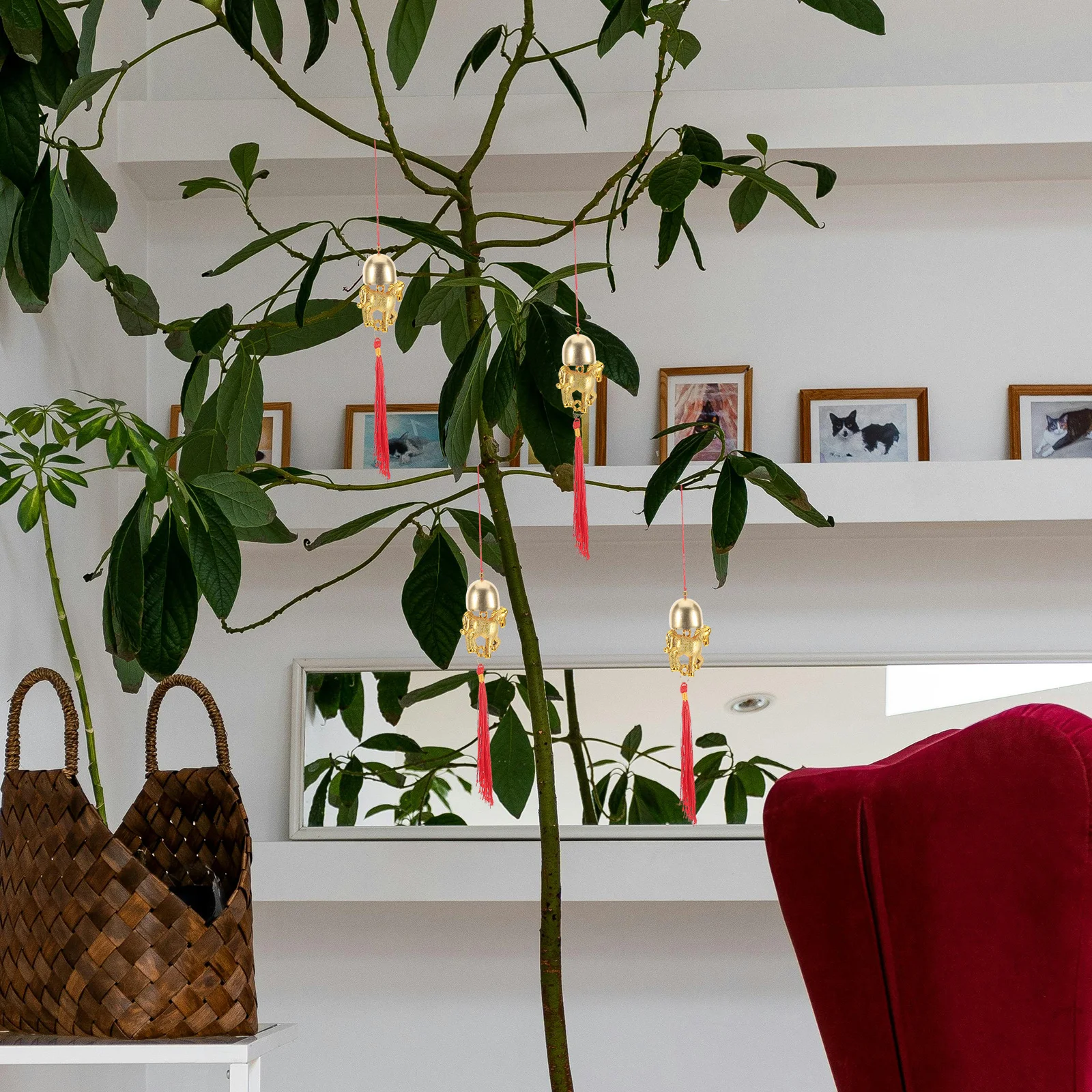 

4Pcs Chinese New Year Horse Hanging Ornament Tassel Pendant Traditional Spring Festival Lucky Wealth Prosperity Home Decor