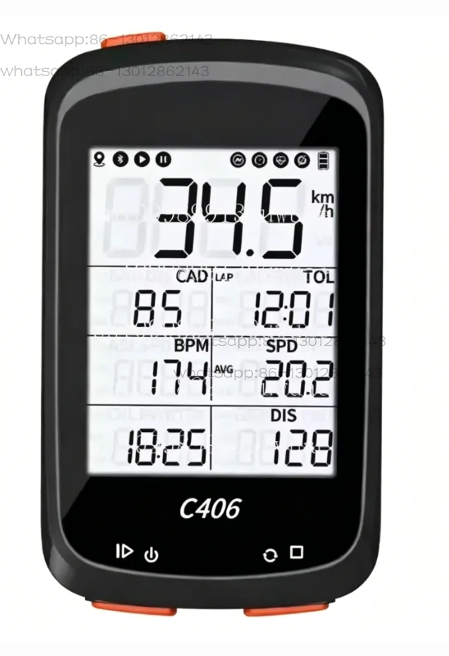C406 Pro Wireless Bicycle Computer  Cycling Power Meter GPS Bicycle Speedometer