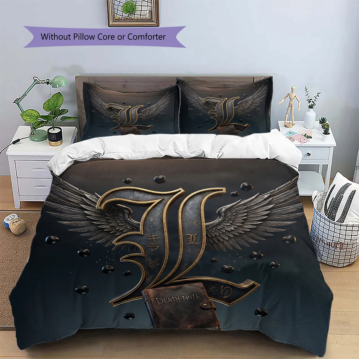 Death Note Pillowcase & Duvet Cover Set | Death Note Special Bedding | Gift for Fans YUN6511
