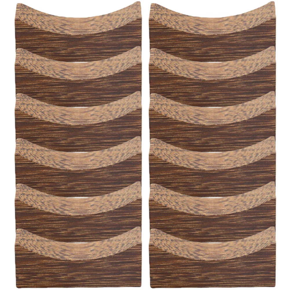 

12pcs Wooden Chopstick Holder Japanese Style Fork Rest Reusable Stand Handcrafted Rustic Prevent Rolling Sturdy Utensil Kitchen