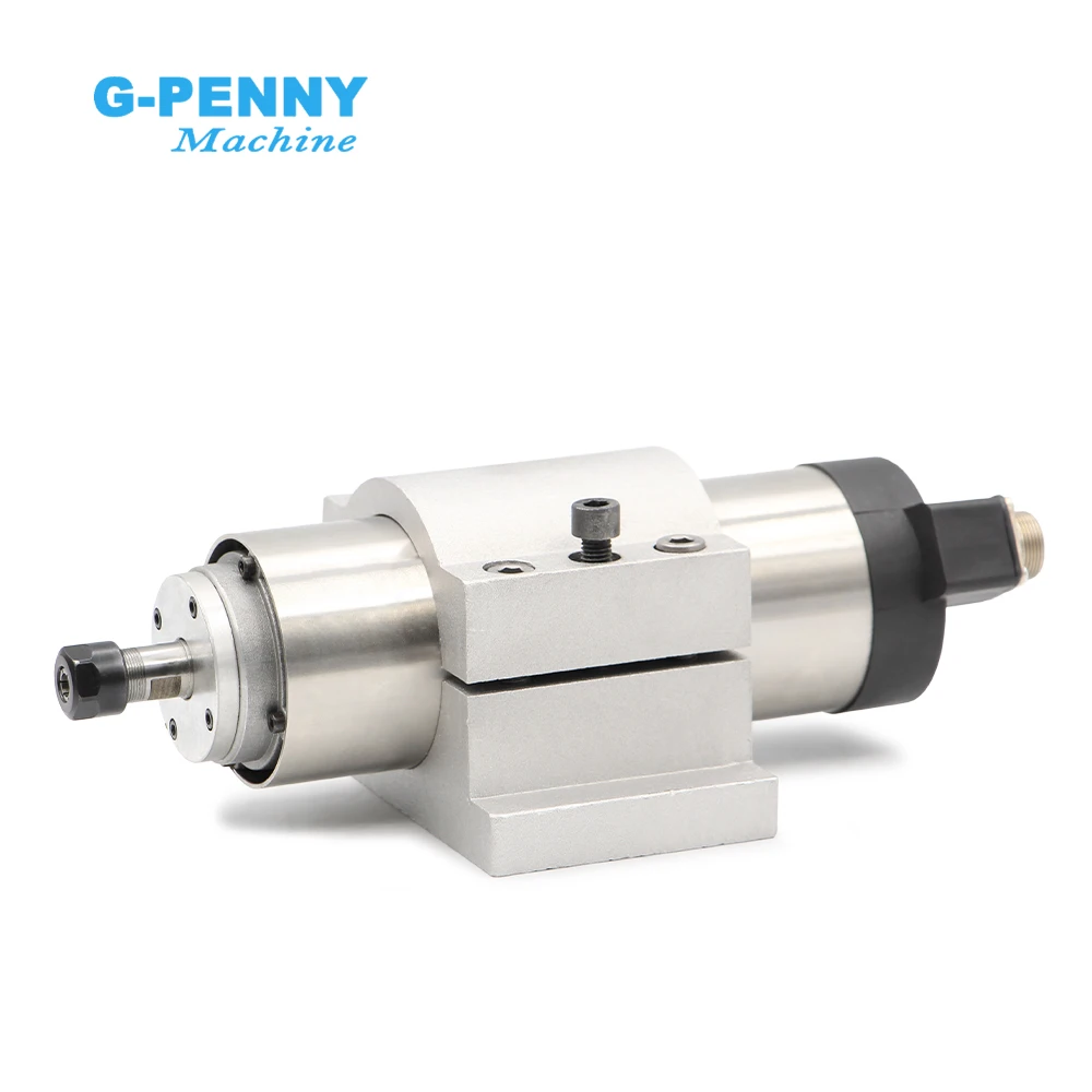 G-Penny Air Cooled Spindle Motor 0.8KW ER11 65mm Diameter 4 Bearings 24000RPM 0.01mm Round Type CNC Router Spindle Motor view 5