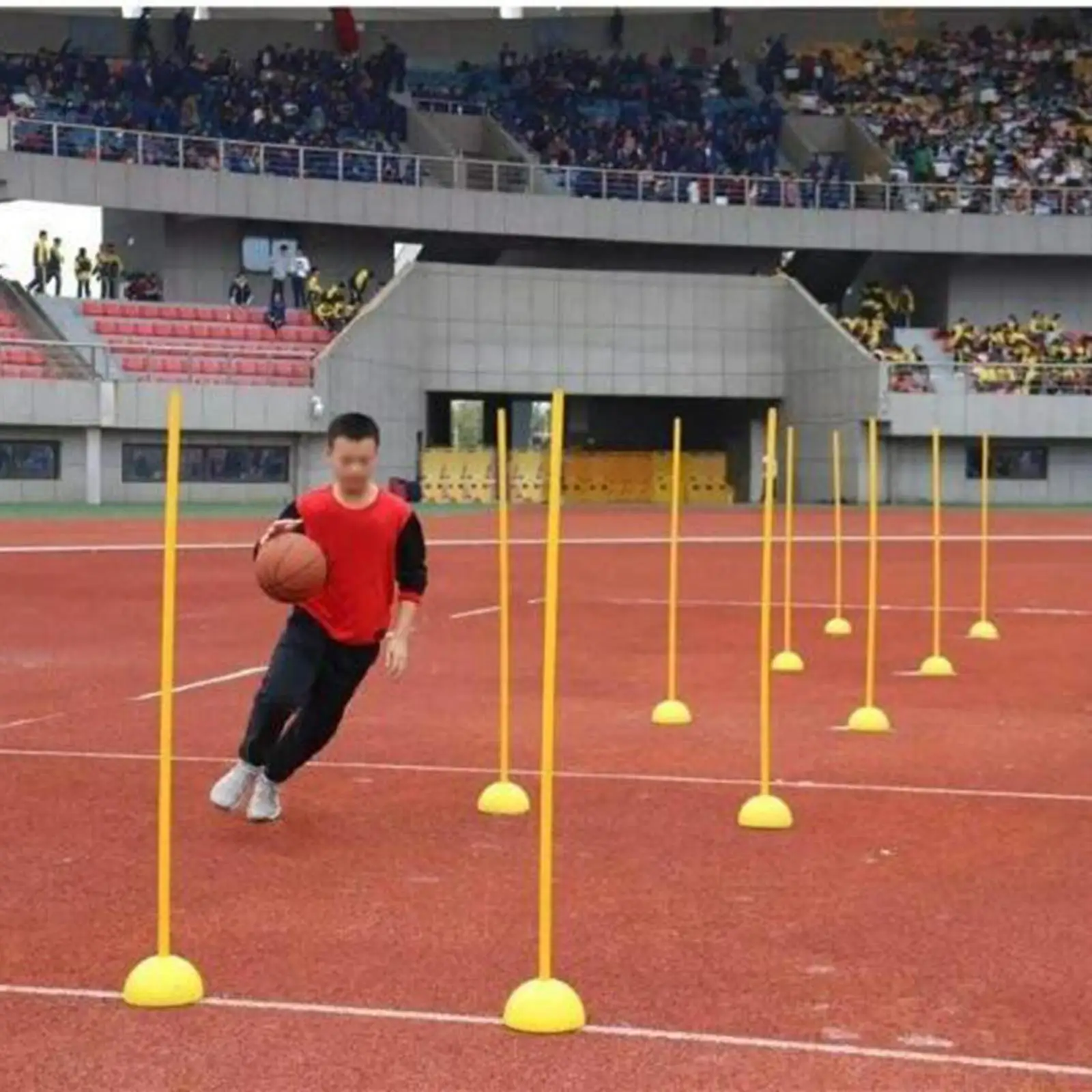 Soccer Training Marker Football Sign poles Training Marker Football Sign Pole 50cm/Per PVC for Fitness Training Sports