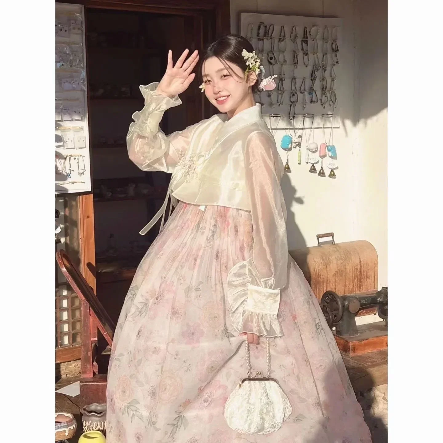 New Hanfu Korean Hanfu Summer Women's Photography Yanji Princess Clothing Ethnic Style Ancient Fashionable Fairy Dress