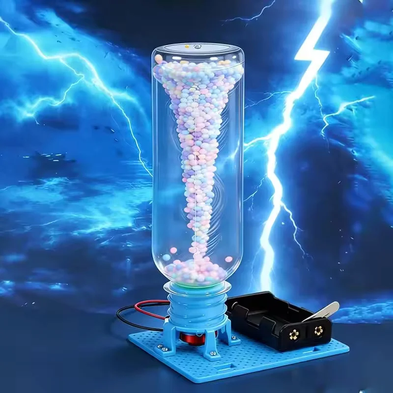 Kit d'expérimentation scientifique physique DIY : Jouet de montage tornades électriques, modèle de bureau éducatif STEM, cadeaux pour enfants