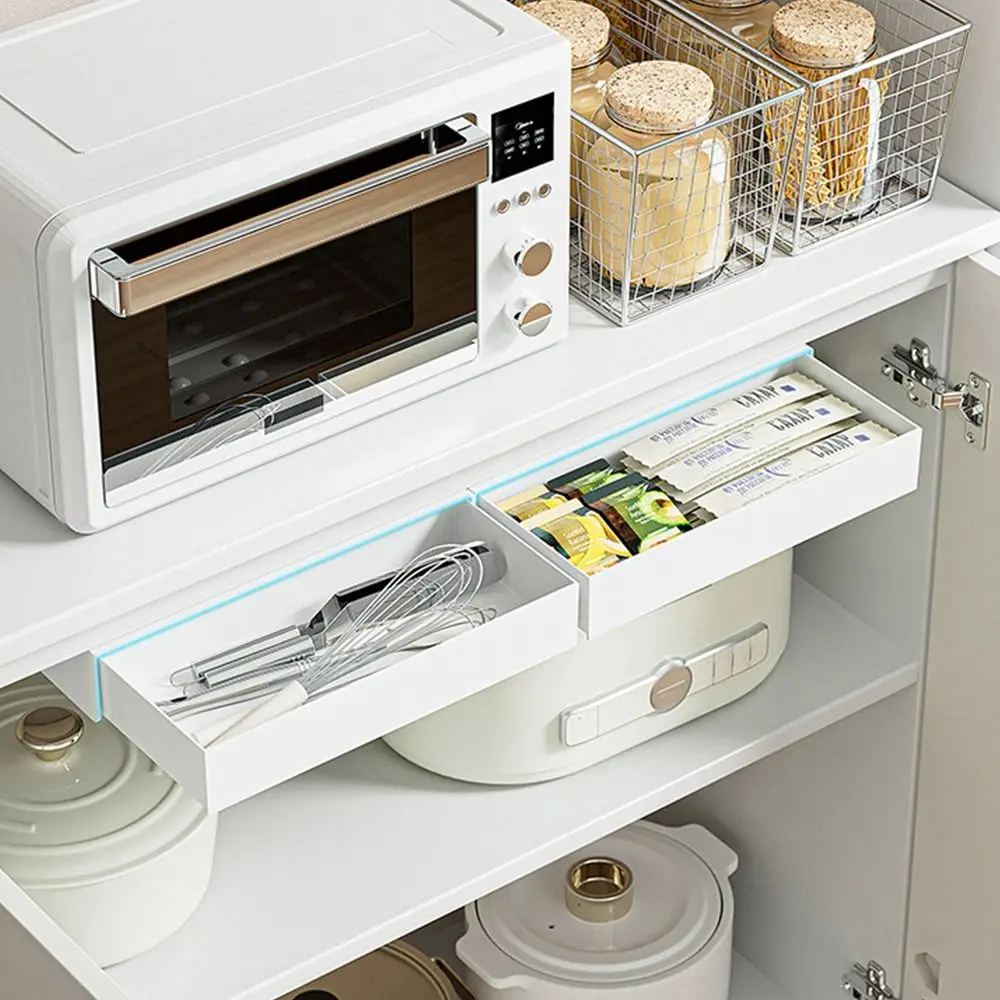 White Under Desk Storage Box Hidden Design Storage Box Hidden Storage Organizer Organizer Drawer Self Adhesive