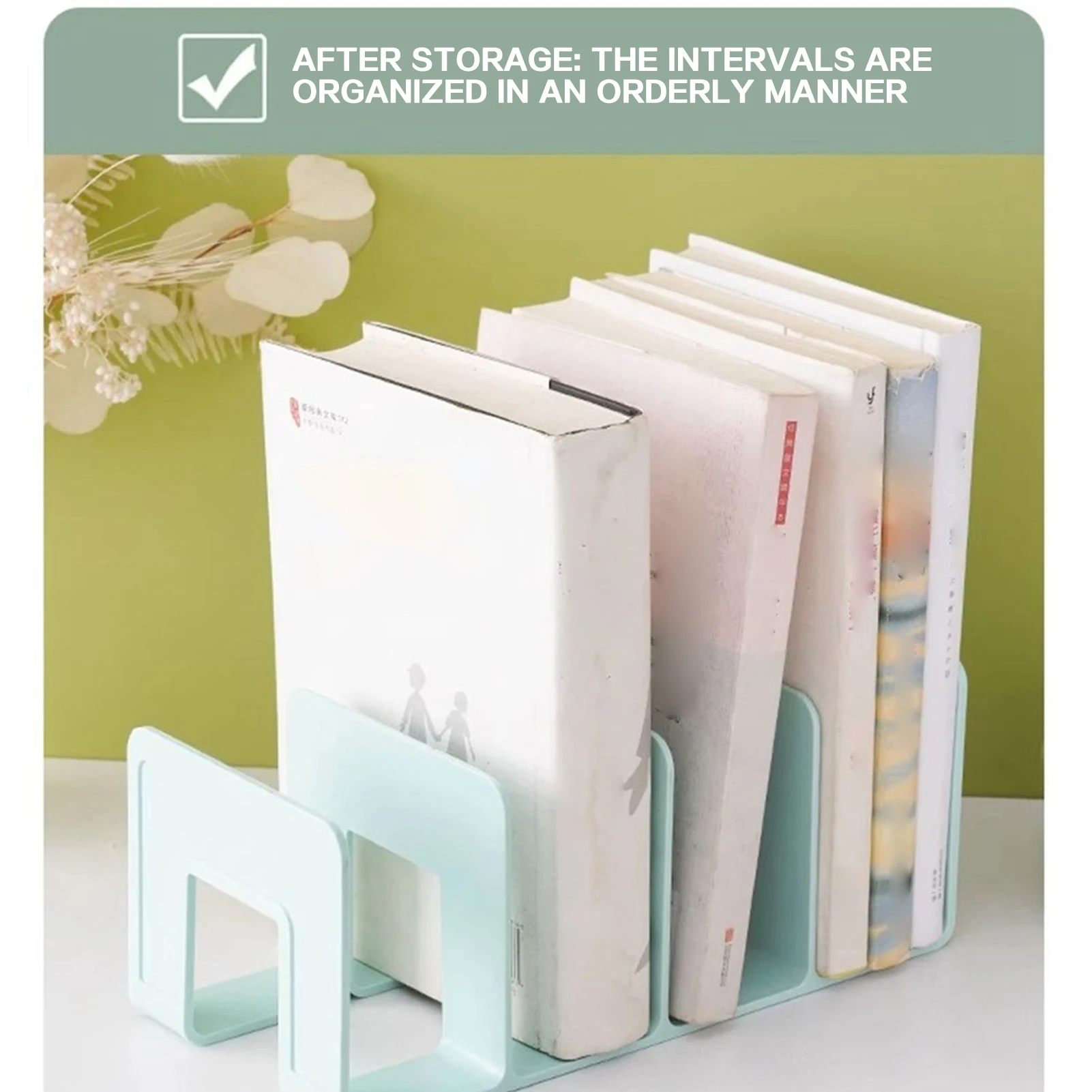 Multi-function Desktop Storage Rack Macaron Color Plastic Folder Bookshelf School Office Book Notebook Holder Organizer Supplies view 6