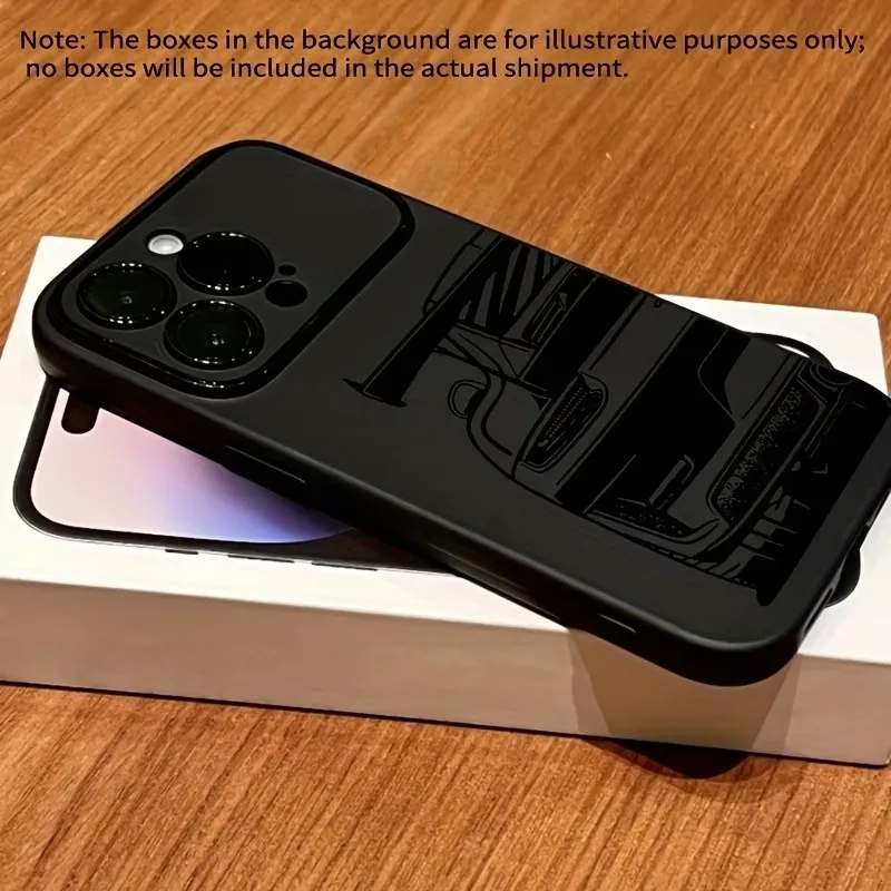 Line-Drawing of a Sports Car Phone Case For iPhone 11 12 13 14 15 16 17 Pro Max Plus 17 Air X XS MAX XR Matte Silicone Cover view 2
