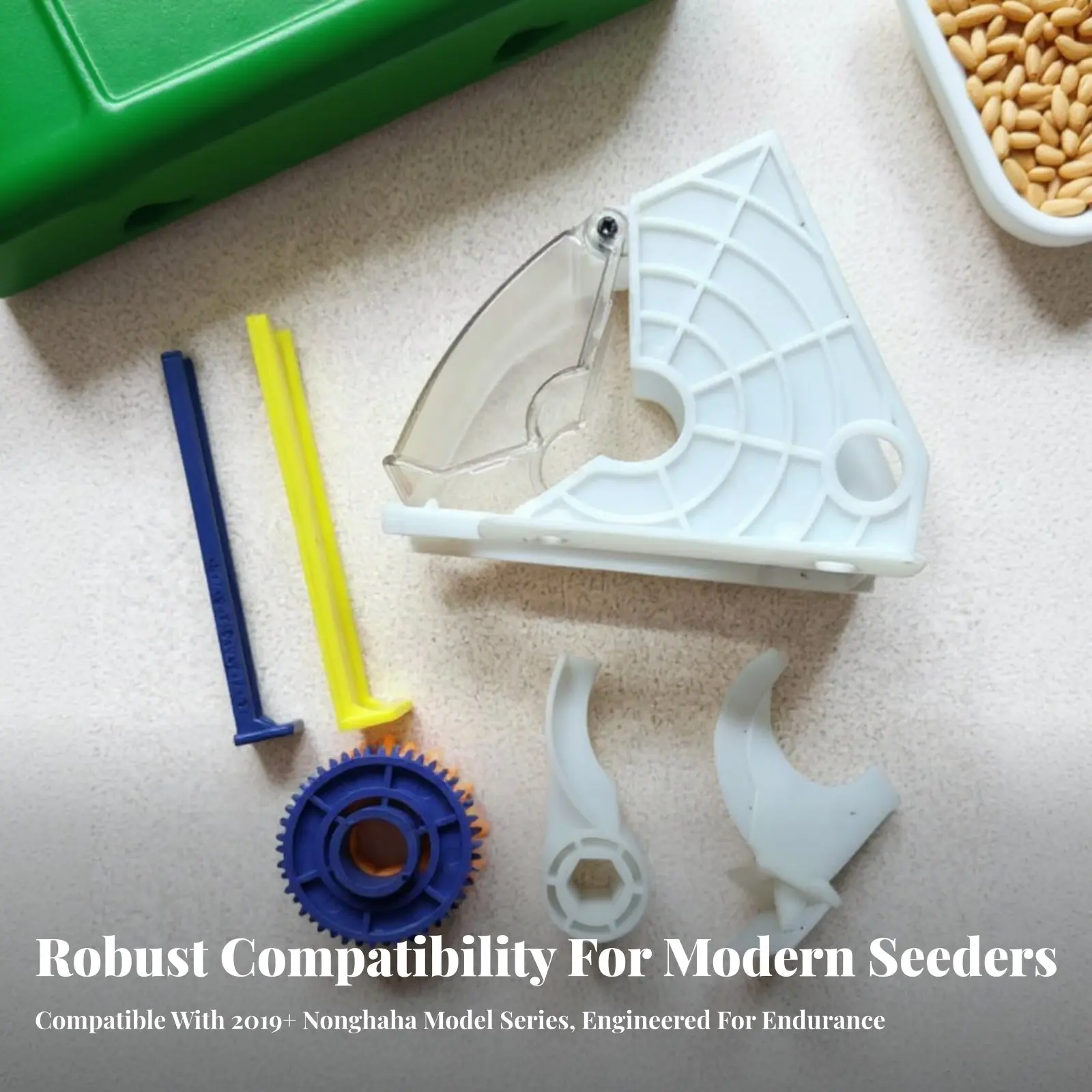 

Seeder Box Assembly for Wheat Seeder, Seeding Wheel, Pull Plate, Tongue, Compatible with 2019+ Farm Equipment